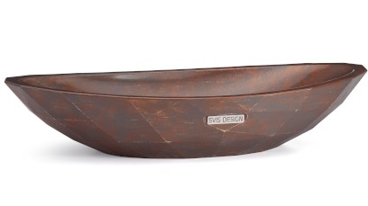 Umyvadlo 60 cm DIAMOND BASIC - SMOKED METAL, měděná a šedá, lak polomatný