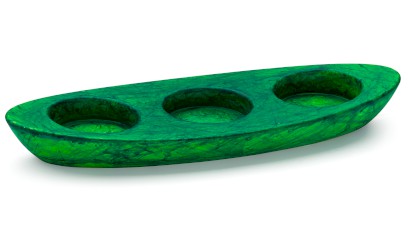 Svícen ORION BASIC na 3 svíčky - HURRICANE, zelená, lak mat