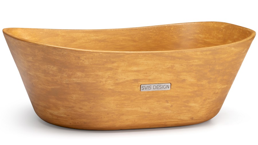 Umyvadlo 50 cm LIBRA BASIC - PATINA okrová, lak mat