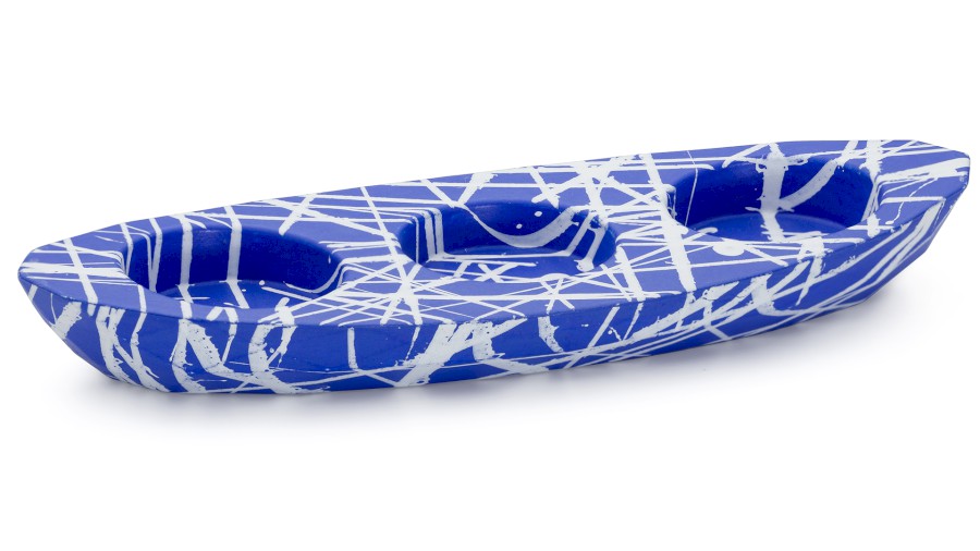 SvÃ­cen DIAMOND BASIC na 3 svÃ­Äky - PUNK, modrÃ¡ a bÃ­lÃ¡, lak mat