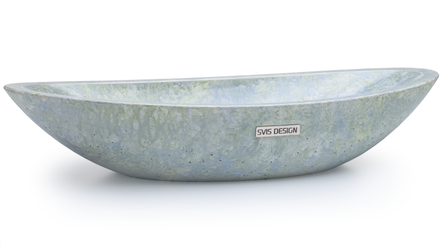 Umyvadlo 60 cm ORION BASIC - GRANITE, modrá a zelená, lak polomatný