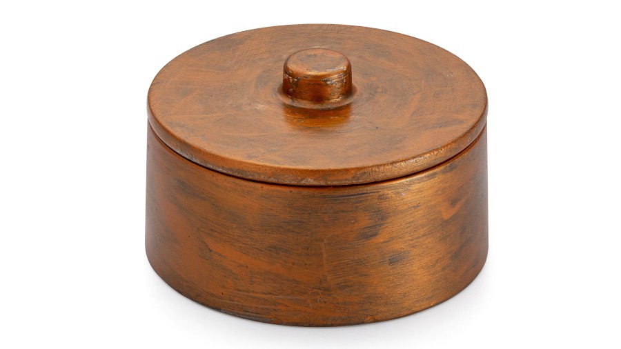 Box s víkem COLUMBA BASIC 001 - AGED METAL, měděná a černá, lak mat