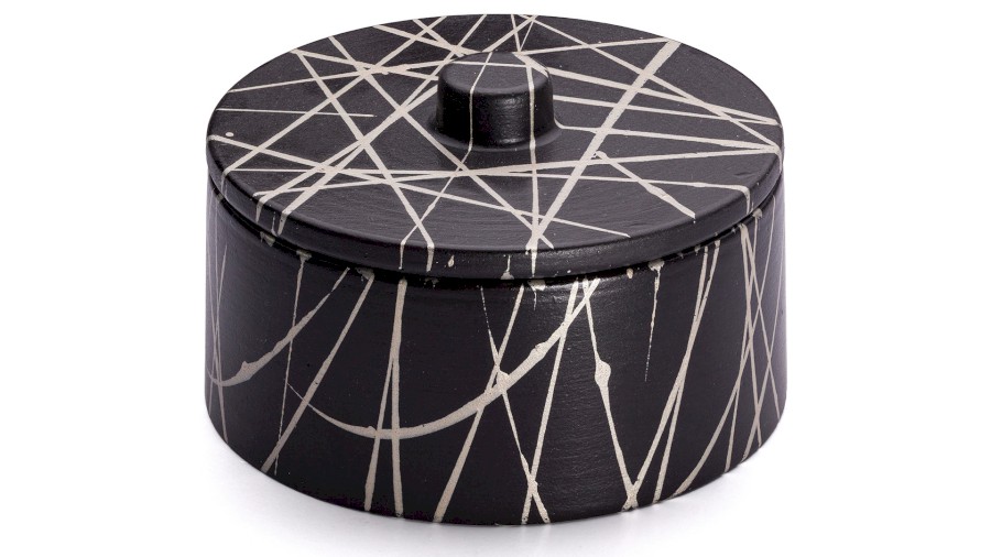 Box s víkem COLUMBA BASIC 001 - PUNK, černá a champagne, lak polomatný