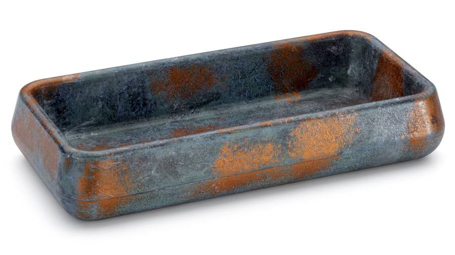 Miska 18,5 cm PERSEUS BASIC -  ALCHEMY, modrá, černá a měděná, lak polomatný