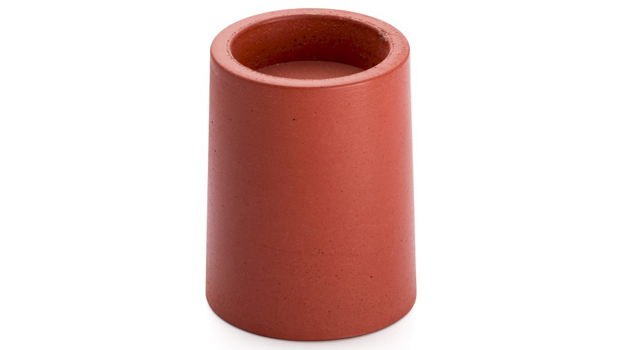 Svícen COLUMBA BASIC, výška 7,5 cm - cihlově červená, bez dekoru, lak mat