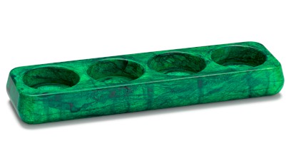 Svícen PERSEUS BASIC na 4 svíčky - HURRICANE, zelená, lak mat