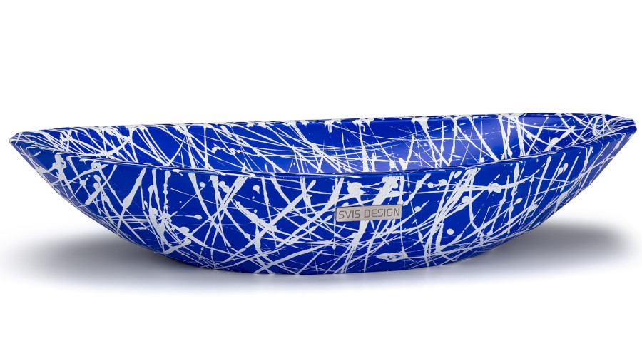 11086-umyvadlo_diamond_basic_punk_blueandwhite_01 Umyvadlo 60 cm DIAMOND BASIC - PUNK modrá a bílá, lak mat