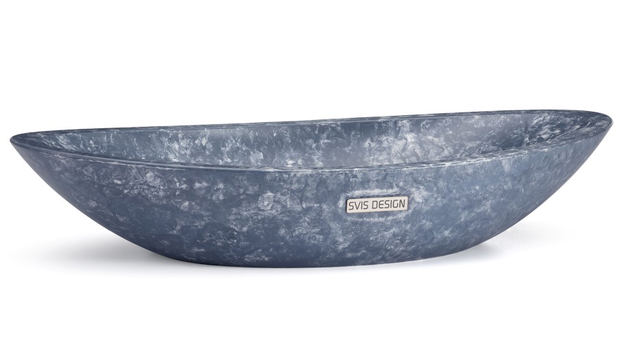 Umyvadlo 60 cm ORION BASIC - FINGER PAINTING, modrošedá, lak mat