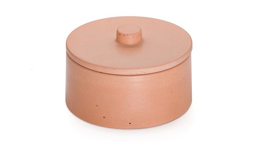 Box s víkem COLUMBA BASIC 001 - okrová, bez dekoru, lak mat