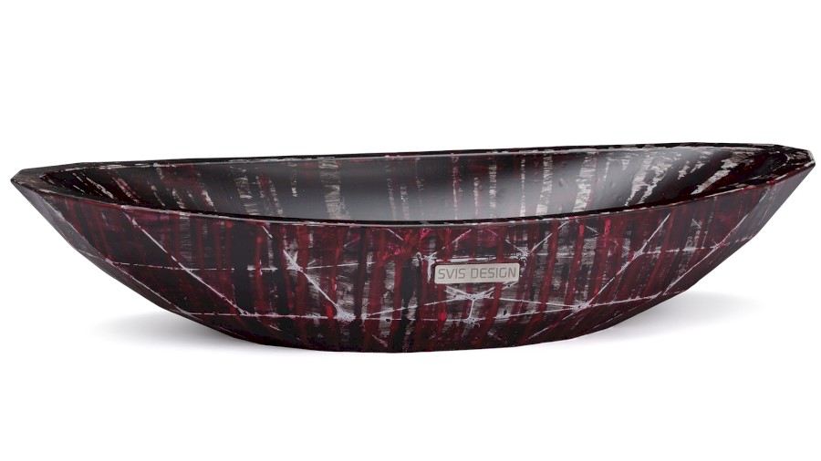 11114-umyvadlo_diamond_basic_blacksmith_blackandred_01 Umyvadlo 60 cm DIAMOND BASIC - BLACKSMITH, černá a červená, lak mat