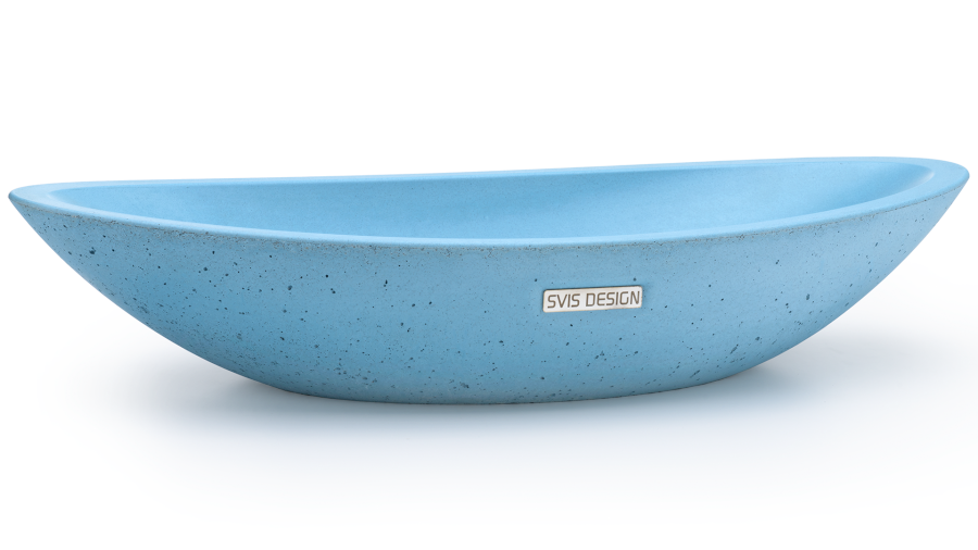 Umyvadlo 60 cm ORION BASIC - střední kobaltově modrá, bez dekoru, lak mat