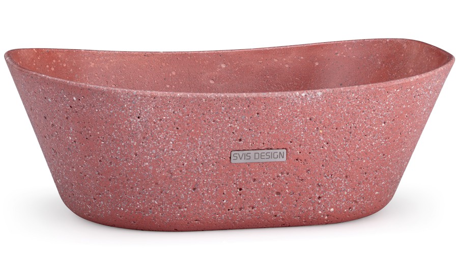 12790-umyvadlo_libra_hardcore_terracotta_01 Umyvadlo 50 cm LIBRA HARDCORE - cihlově červená, bez dekoru, lak mat