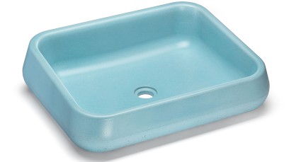 Umyvadlo 60 cm PERSEUS BASIC - střední kobaltově modrá, bez dekoru, lak mat