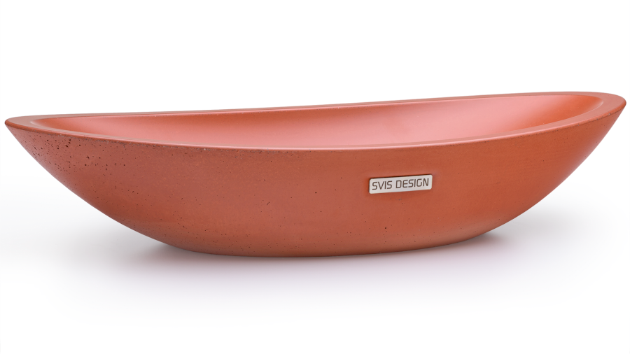 Umyvadlo 60 cm ORION BASIC - cihlově červená 18 kg/m³, bez dekoru, lak mat