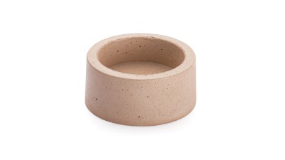 Svícen COLUMBA BASIC, výška 2,5 cm - světlá hnědá, bez dekoru, lak mat