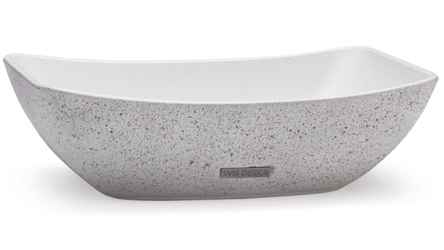 13564-umyvadlo_virgo_sandblasted_natural_01 Umyvadlo 50 cm VIRGO SANDBLASTED - natural, bez dekoru, lak mat