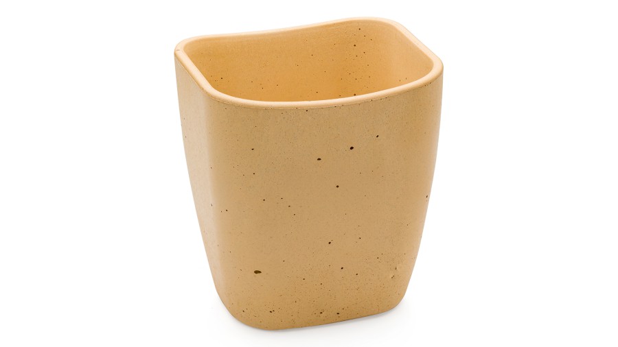 Kelímek VIRGO BASIC - tmavá žlutá, bez dekoru, lak mat