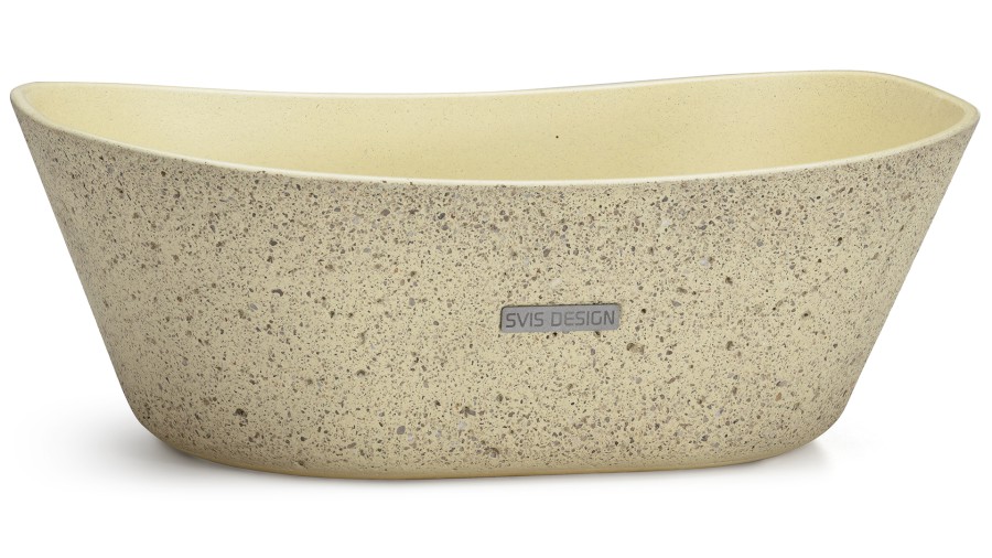 Umyvadlo 50 cm LIBRA SANDBLASTED - tmavá žlutá, bez dekoru, lak mat