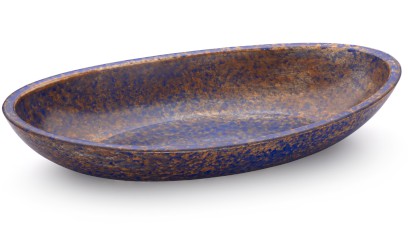 Miska 19 cm ORION BASIC - GRANITE modrá a okrová, lak polomatný