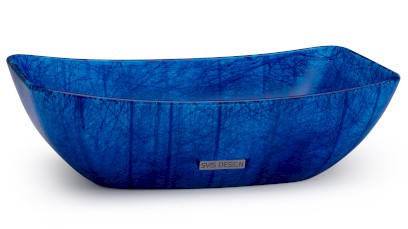Umyvadlo 50 cm VIRGO BASIC - HURRICANE, modrá, lak mat