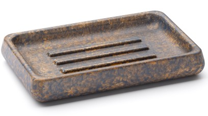 Mýdlenka 14,5 cm PERSEUS BASIC - COLORED BRUSH modrošedá a okrová, lak mat