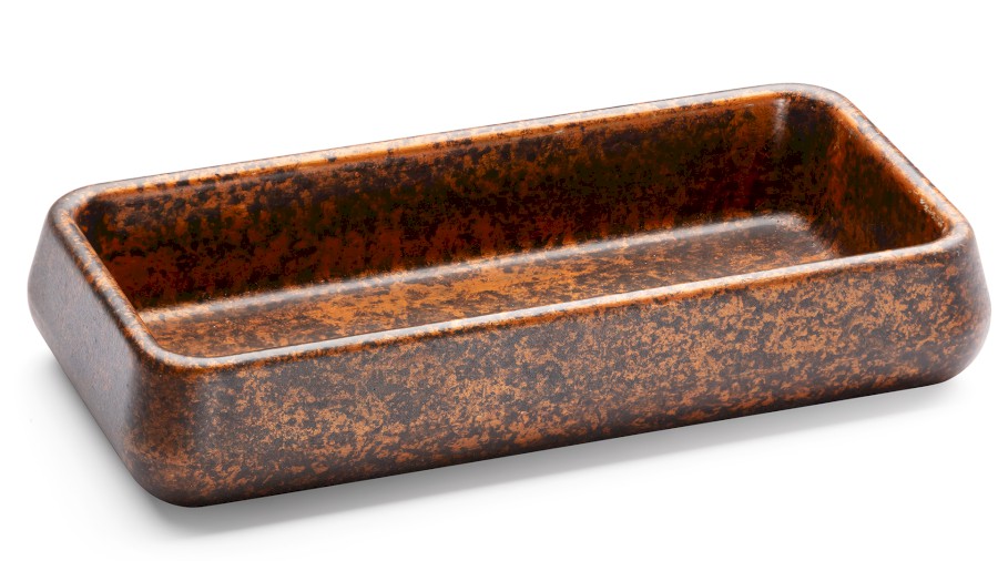 Miska 18,5 cm PERSEUS BASIC - SMOKED METAL, měděná a černá, lak polomatný