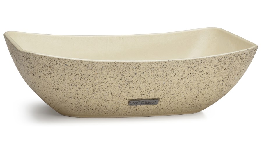 15511-umyvadlo_virgo_sandblasted_lightyellow_01 Umyvadlo 50 cm VIRGO SANDBLASTED - světlá žlutá, bez dekoru, lak mat