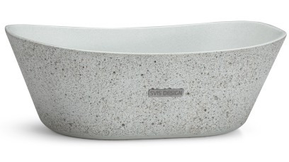 Umyvadlo 50 cm LIBRA SANDBLASTED - natural, bez dekoru, lak mat