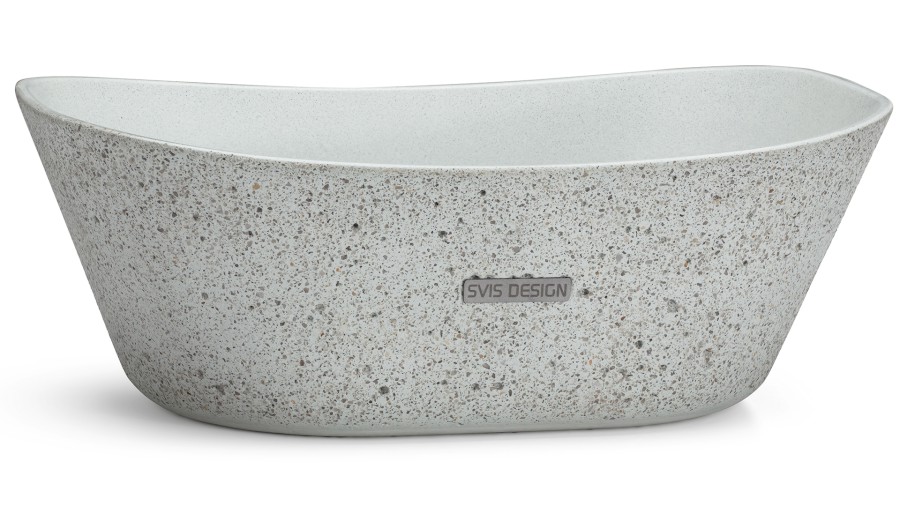 Umyvadlo 50 cm LIBRA SANDBLASTED - natural, bez dekoru, lak mat