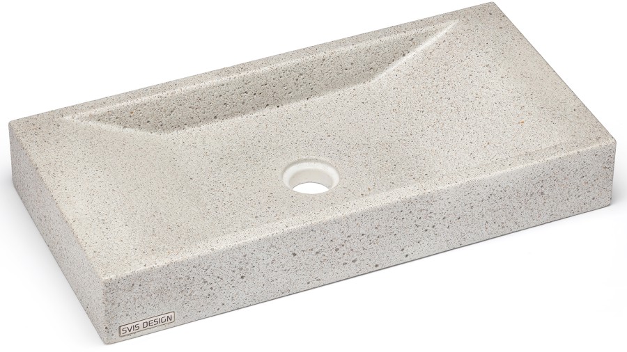 Umyvadlo 60 cm SIRIUS HARDCORE - natural, bez dekoru, lak mat