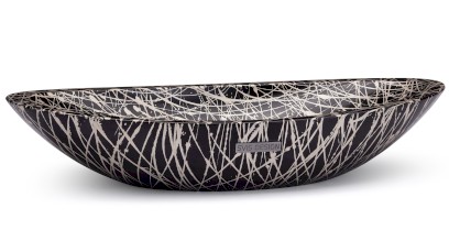 Umyvadlo 60 cm ORION BASIC - PUNK, černá a champagne, lak polomatný