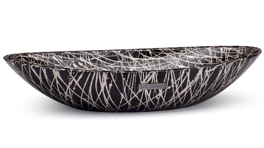 15125-umyvadlo_orion_basic_punk_blackandchampagne_01 Umyvadlo 60 cm ORION BASIC - PUNK, černá a champagne, lak polomatný