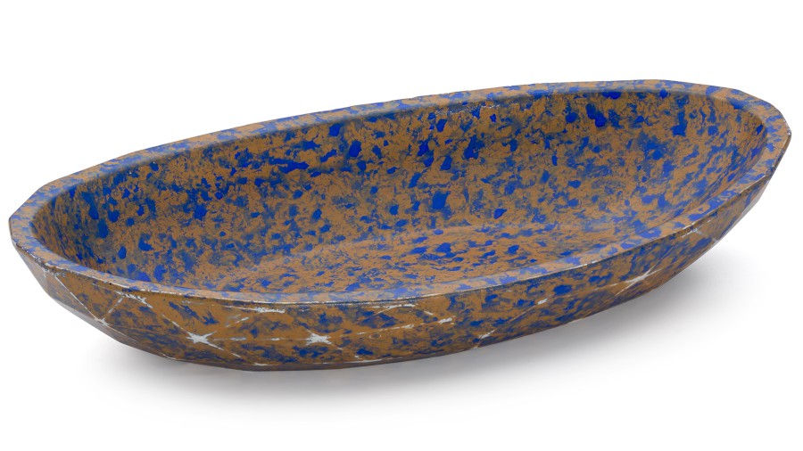 Miska 19 cm DIAMOND BASIC - GRANITE modrá a okrová, lak polomatný