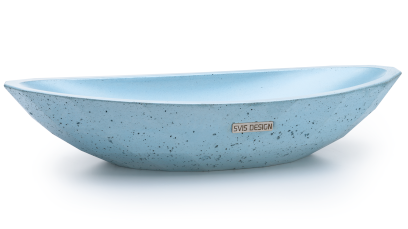 Umyvadlo 60 cm DIAMOND BASIC - střední kobaltově modrá, bez dekoru, lak mat