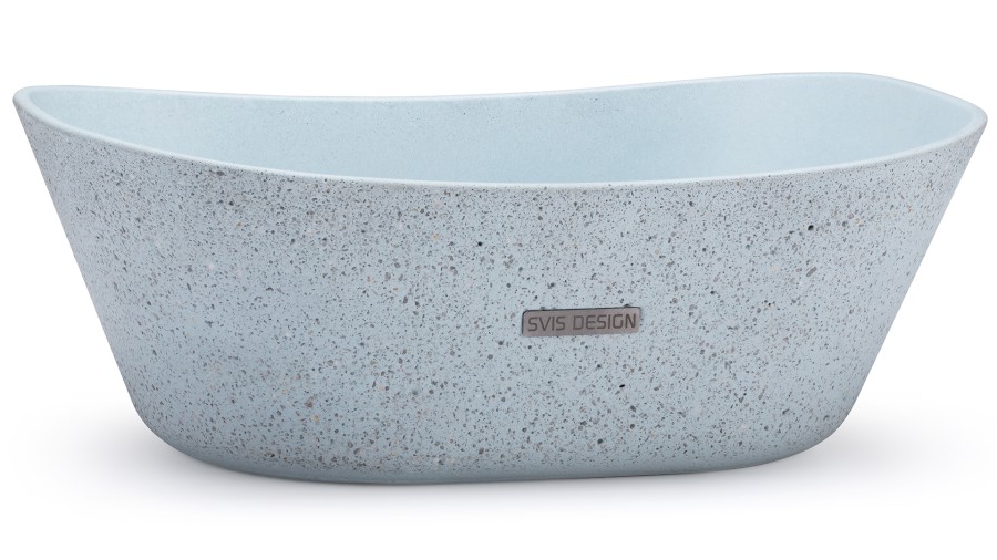 12662-umyvadlo_libra_sandblasted_verylightcobaltblue_01 Umyvadlo 50 cm LIBRA SANDBLASTED - velmi světlá kobaltově modrá, bez dekoru, lak mat