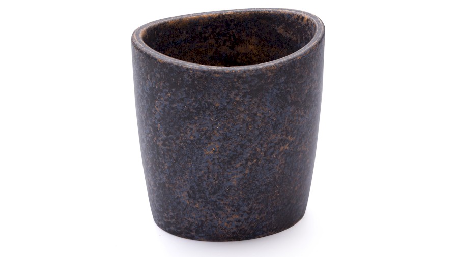 Kelímek ORION BASIC - DARK STONE, modrá, okrová a černá, lak mat