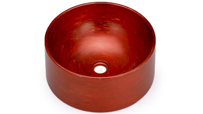 Umyvadlo 40 cm COLUMBA BASIC - AGED METAL metalická červená a měděná, lak polomatný