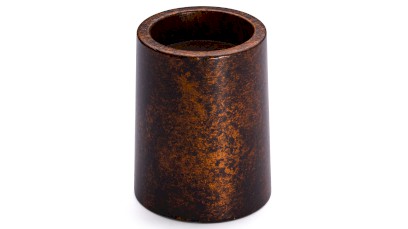 Svícen COLUMBA BASIC, výška 7,5 cm - SMOKED METAL, měděná a černá, lak polomatný