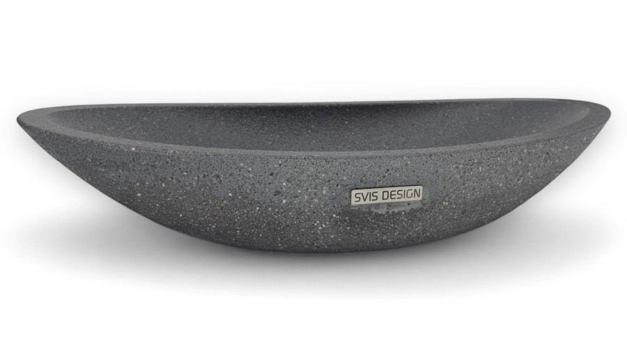 12435-umyvadlo_orion_hardcore_mediumgrey_01 Umyvadlo 60 cm ORION HARDCORE - střední šedá, bez dekoru, lak mat