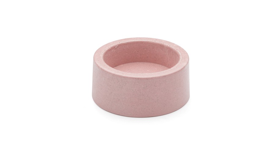 Svícen COLUMBA BASIC, výška 2,5 cm - velmi světlá cihlově červená, bez dekoru, lak mat