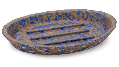 Mýdlenka 15 cm DIAMOND BASIC - GRANITE modrá a okrová, lak polomatný