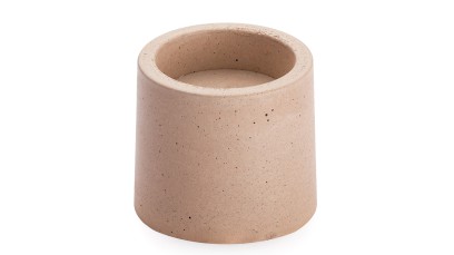 Svícen COLUMBA BASIC, výška 5 cm - světlá hnědá, bez dekoru, lak mat