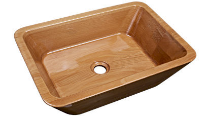 Umyvadlo TERRA 50 cm BUK lak lesklý natural