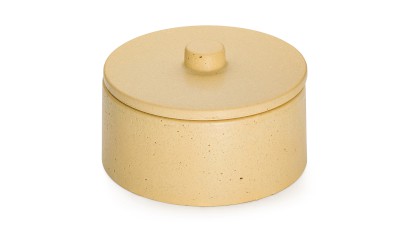 Box s víkem COLUMBA BASIC 001 - tmavá žlutá, bez dekoru, lak mat