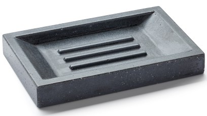 Mýdlenka 15 cm SIRIUS BASIC - velmi tmavá šedá, bez dekoru, lak mat