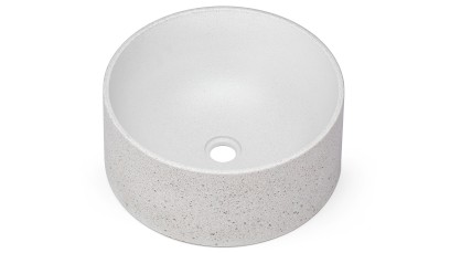 Umyvadlo 40 cm COLUMBA SANDBLASTED - natural, bez dekoru, lak mat