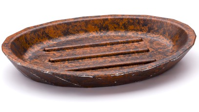 Mýdlenka 15 cm DIAMOND BASIC - SMOKED METAL, měděná a černá, lak polomatný