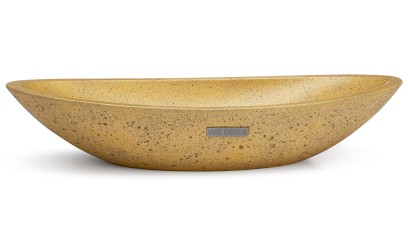 Umyvadlo 60 cm ORION HARDCORE - tmavá žlutá, bez dekoru, lak mat