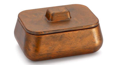 Box s víkem PERSEUS BASIC 001 - AGED METAL, měděná a černá, lak mat