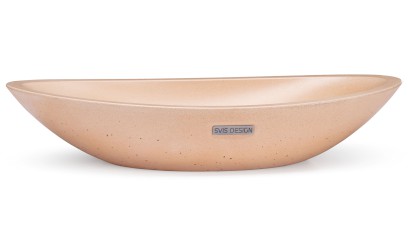 Umyvadlo 60 cm ORION BASIC - světlá okrová, bez dekoru, lak mat